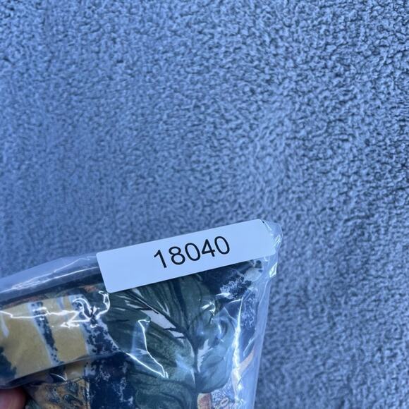 Vintage Ohana Bay Hawaiian Shirt Men's Large Green Yellow Cigar Floral All Over - Picture 9 of 9